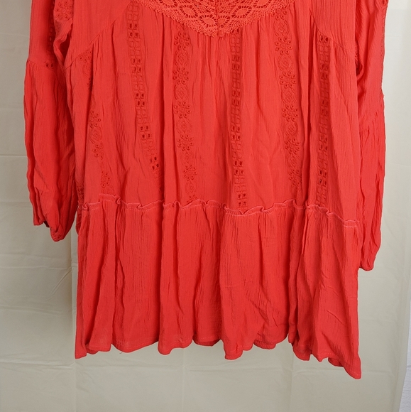 NWT Boho Tunic Embroidered Open Back Adiva Size Medium - Picture 2 of 16